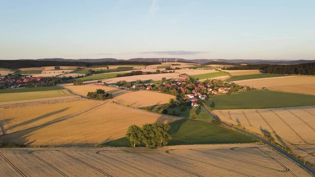 A beautiful drone view of German Feilds