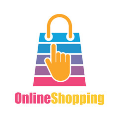 online store with online shopping logo for your business online. vector illustration