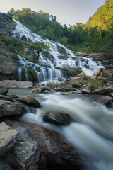 Fototapeta na wymiar Mae-Ya Beautiful Waterfall at Doi Inthanon National Park in Chiang Mai Thailand.