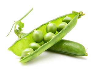 green peas isolated on white