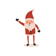 Santa claus on white background. Vector illustration for retro christmas card