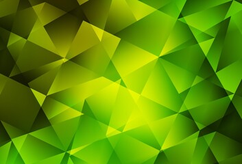 Obraz na płótnie Canvas Light Green, Yellow vector polygon abstract backdrop.