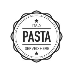Pasta vintage stamp logo