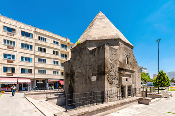 Fototapeta na wymiar Alaca Tomb view in Kayseri City of Turkey.
