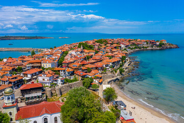 Aerial view of Bulgarian town Sozopol