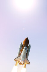 Rocket. The elements of this image furnished by NASA.