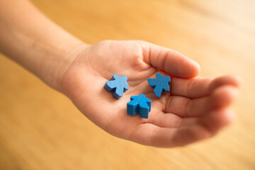 Hands protecting a family. Life insurance and safety concept