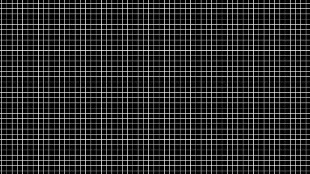 Inverted squared paper with white line animations on black background