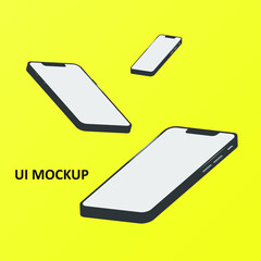 Fototapeta premium Smartphone Mockup For UI Design Design display vector