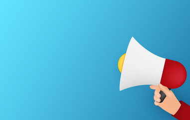 Abstract Background with Megaphone and copy space. Vector Illustration EPS10