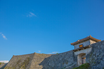 広い石垣　首里城