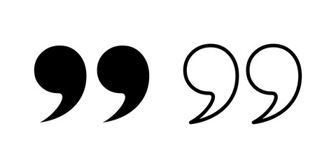Obraz premium Quote icon set. Quotation mark symbol.