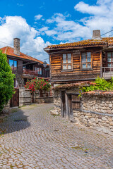 Traditional street in the old town of Nessebar, Bulgaria