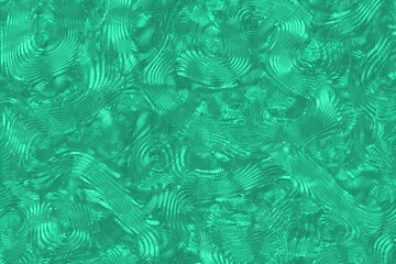 creative teal, sea-green liquid relief under rain digital drawn texture background illustration