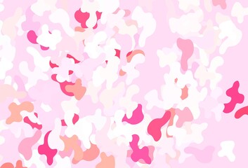 Light Pink vector backdrop with memphis shapes.