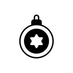 Fototapeta premium Decoration ball Vector Icon style illustration. EPS 10 File