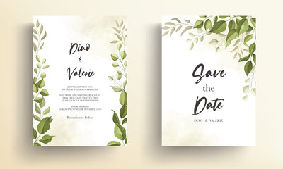 Elegant wedding invitation card template design