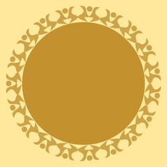 An abstract golden circle pattern background image.