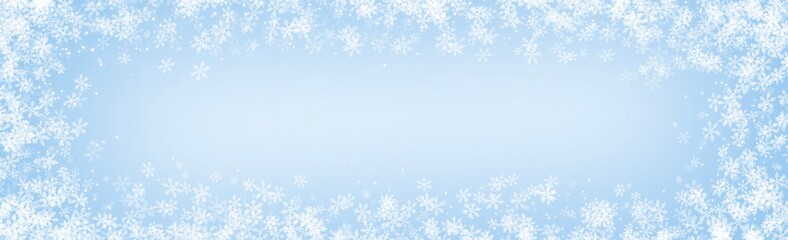 Fototapeta na wymiar Abstract Banner snowflake on blue backgrounds with copy space , illustration wallpaper