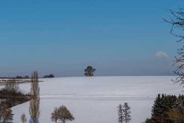 Obraz premium Winter landscape with a wide view