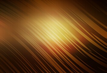 Dark Yellow vector blurred shine abstract template.