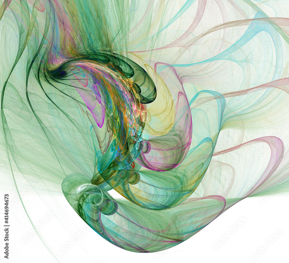 Poster an abstract computer generated modern fractal design. abstract fractal color texture. digital art. a