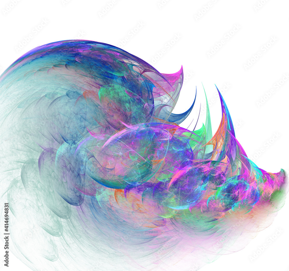 Poster an abstract computer generated modern fractal design. abstract fractal color texture. digital art. a