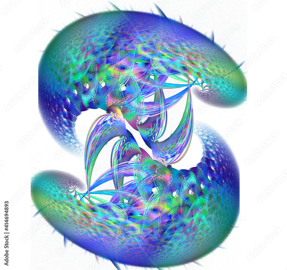 Poster an abstract computer generated modern fractal design. abstract fractal color texture. digital art. a