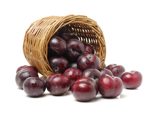 Sweet plum isolated on white background 