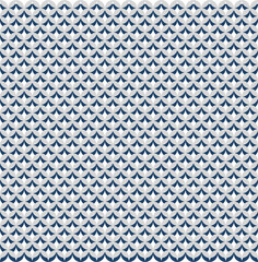 Japanese pattern in a blue and white color seamless pattern. Circle's abstract background. Vector