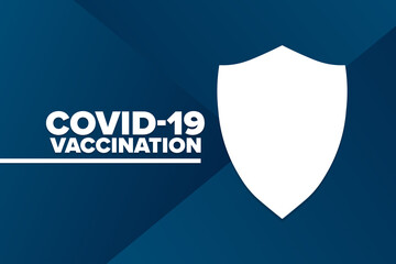 COVID‑19 vaccination concept. Template for background, banner, card, poster with text inscription. Vector EPS10 illustration.