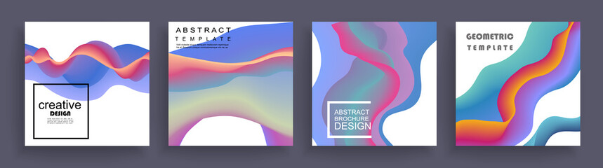 Artistic design of covers. Creative colors background. Fashionable futuristic design