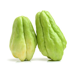 Chayote on a white background