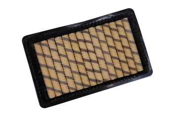 Waffle sticks in a package on an isolated white background. Lots of waffle sticks