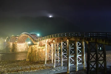 Photo sur Plexiglas Le pont Kintai 岩国市　錦帯橋と岩国城