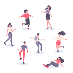 Vector business illustration of group of people team