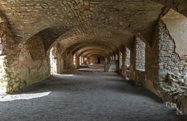 The basement of the ruined castle Krzyztopor in Ujazd, Poland, built in 17th century