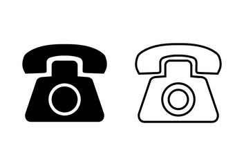 Telephone icon set. phone icon vector.