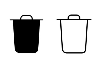 Trash icon set. trash can icon. delete icon vector. garbage