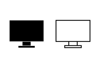 Tv icon set. television icon vector