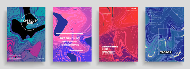 Artistic design of covers. Creative colors background. Fashionable futuristic design