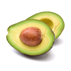 Avocado on white background