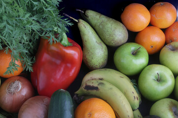 fresh fruits and vegetables from the market