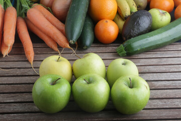 fresh fruits and vegetables from the market
