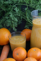 detox carrot and orange juice