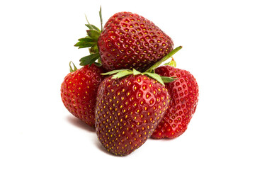 ripe strawberry isolated
