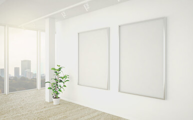 Fototapeta premium Two poster frames mock up