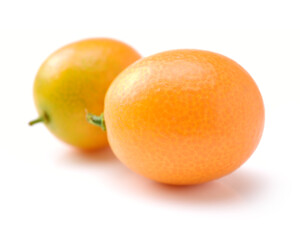 kumquat on white background
