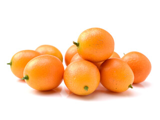 kumquat on white background