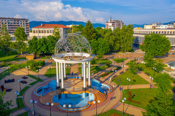 Park in the center of Botevgrad in Bulgaria